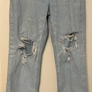 AE STRIGID RIPPED HIGH-WAISTED STOVEPIPE JEAN